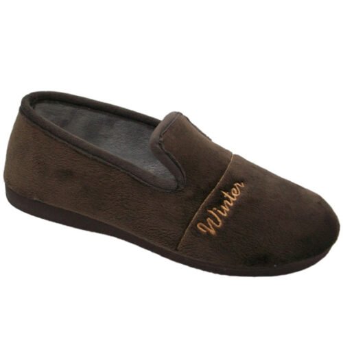 Zapatillas de casa caballero piso goma La Barca 39 a 46 Marrón 414