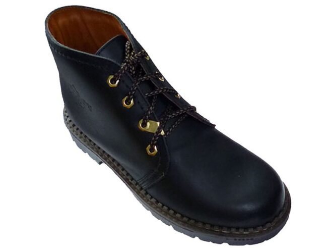 Bota en piel con forro en piel y plantilla tela extraible 39/46 Negro Camello Cruan 420 - Imagen 5