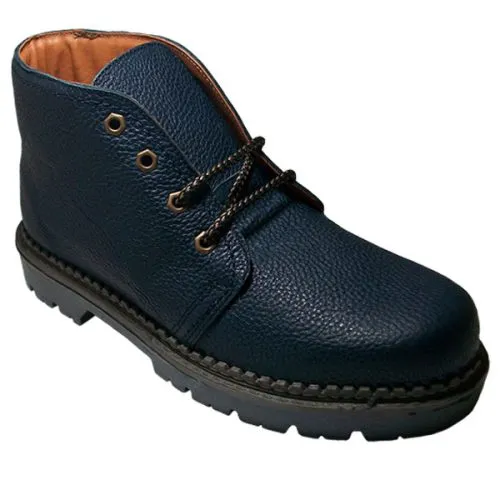 Bota en piel con forro en piel y plantilla tela extraible 39/46 Azul Cruan 4202