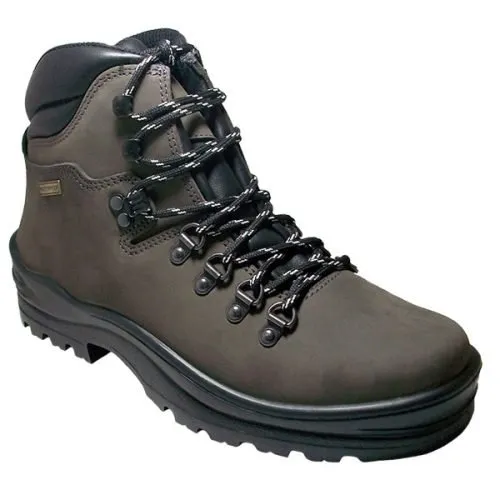 Bota piel nobuck waterproof con membrana, piso tacos goma, con lengüeta piel y forro transpirable 36/46 Gris Cruan 429