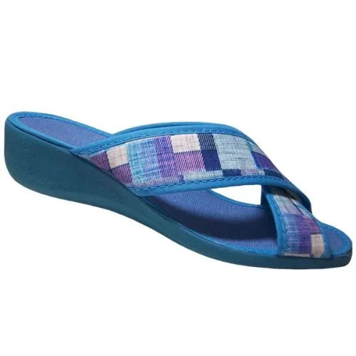 Zapatilla descalza señora de tiras cruzadas La Barca Natural 35/41 Celeste 431