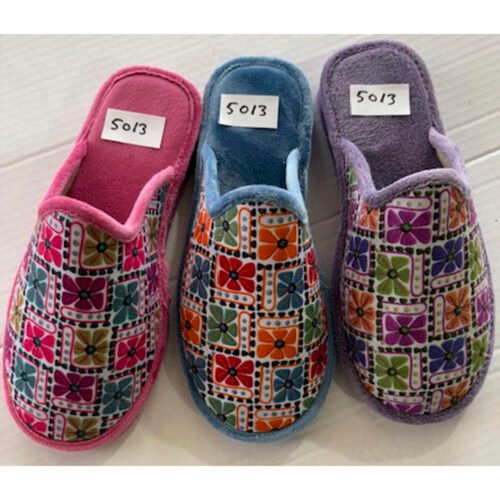 Zapatillas descalzas señora Flores Laberinto con piso ligero La Barca® 35 a 41 Tricolor (Fucsia Aguamar Lila) 5013 CAJA