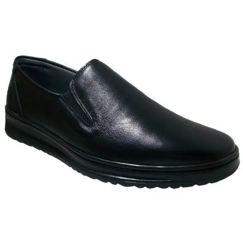 Zapato piel con cosido lateral y piso goma se dobla España 39/45 Negro Trossman 502