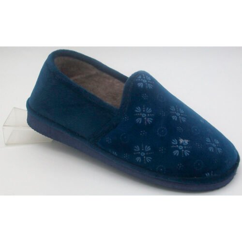 Zapatillas cerradas señora Flores Decorativas con piso ligero La Barca® 35 a 41 Marino 5064 CAJA