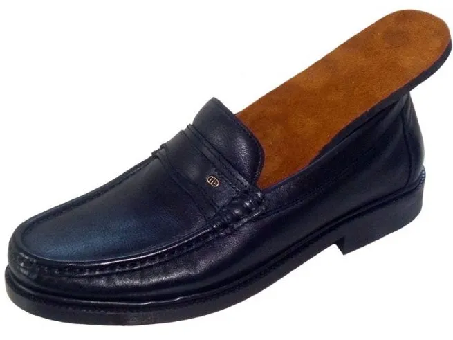 Zapato piel - doble plantilla especial pies delicados y piso goma España Ortho Soluciones 39/45 Negro 5159 - Imagen 2