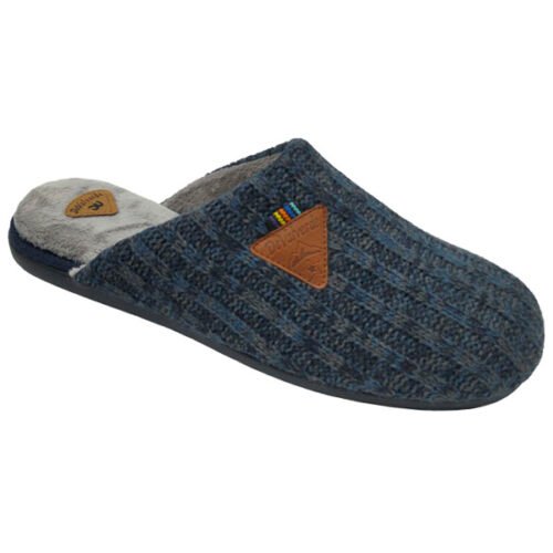 Zapatillas descalzas caballero con piso goma y plantilla acolchada DeValverde 39 a 46 Marino 5500