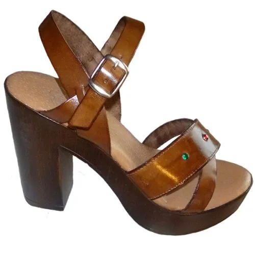 Sandalia mujer piel con plantilla acolchada de piel Cuero 35/41 576