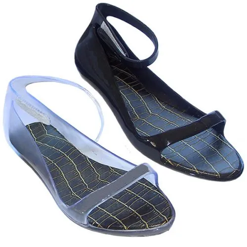 Chanclas de colores para mujer Mayorista Transparente  Negro 588
