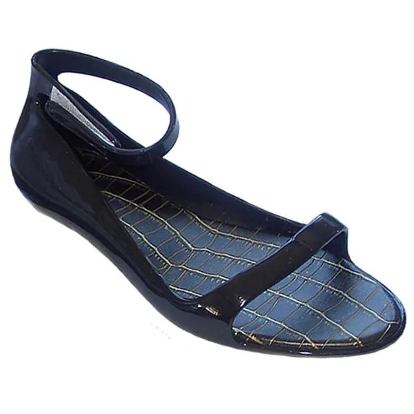 Chanclas de colores para mujer Mayorista Transparente  Negro 588 - Imagen 3