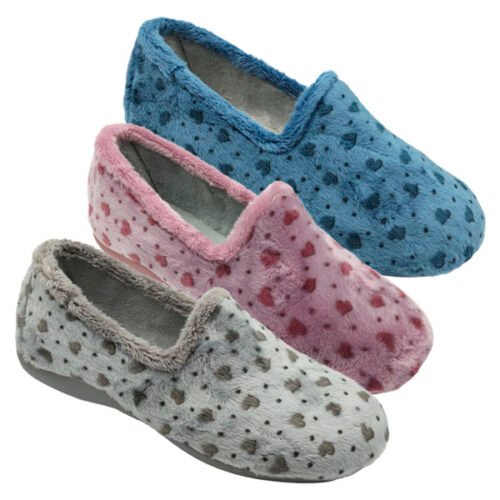 Zapatillas cerradas Corazoncitos  de chica con piso plano DeValverde 35 a 42 Gris Salmon Ducados 6098