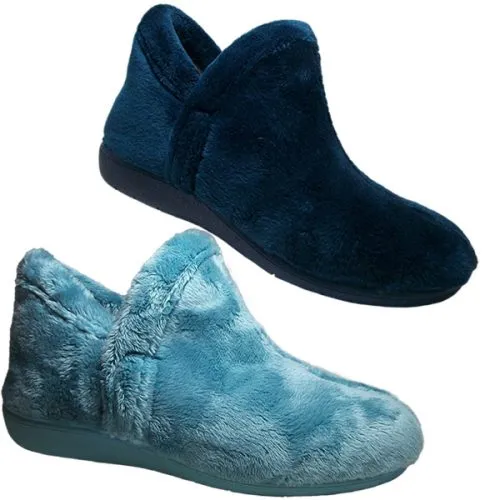 Zapatilla abotinada señora abrigosa Segura® 35/41 Marino Cielo 6360