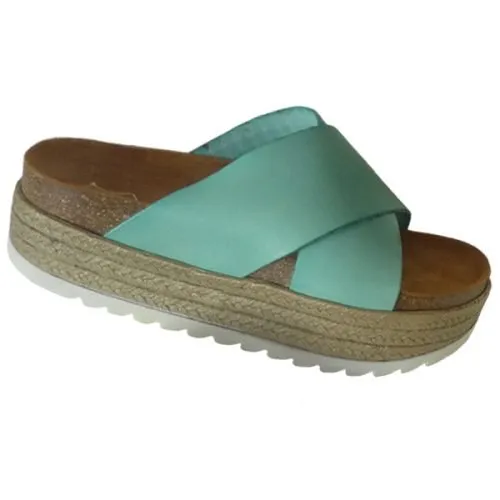 Zueco señora piel Landlady® Aguamarina 35/41 672