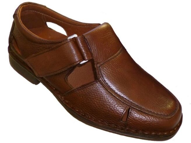 Sandalias Cómodas Piel Hombre con planta y forro de piel TROSSMAN® España 39/45 Cuero y Negro 6948 - Imagen 3