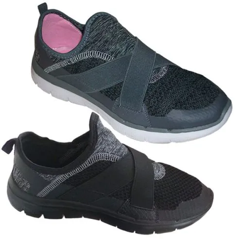 Zapatillas deportivas Mujer color Negro y Gris, tallas36/41 Marca T-BEAR, Modelo 7045