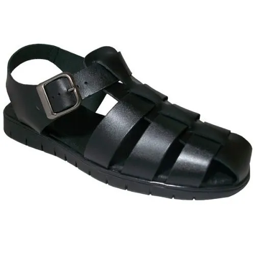 Sandalias Cómodas Piel Hombre TROSSMAN® España 39/45 Negro 763