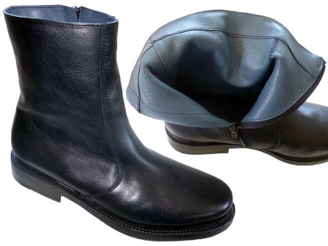 Bota piel con suave forro, planta piel y piso goma 39 43/46 Negro TROSSMAN 7702 - Imagen 2