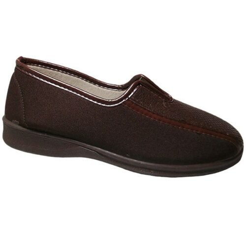 ZAPATILLAS de casa SEÑORA Mayorista Marrón 804 Antideslizante La Barca 35/41 Hecho en España