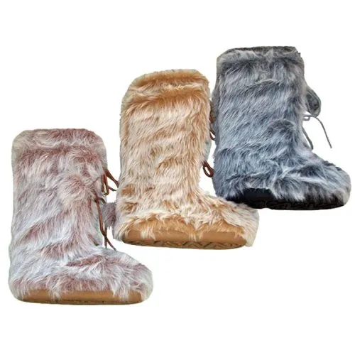 Botas tipo MOON BOOT con pelo 36/41 Camel, Negro y Beige 8093