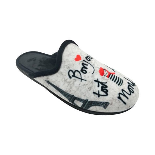 Zapatillas descalzas chica Bonjour con piso plano ancho La Barca® 35 a 41 Gris 857