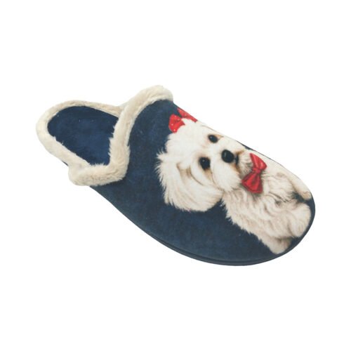 Zapatillas descalzas chica Perro Lazo con piso plano ancho La Barca® 35 a 41 Marino 891