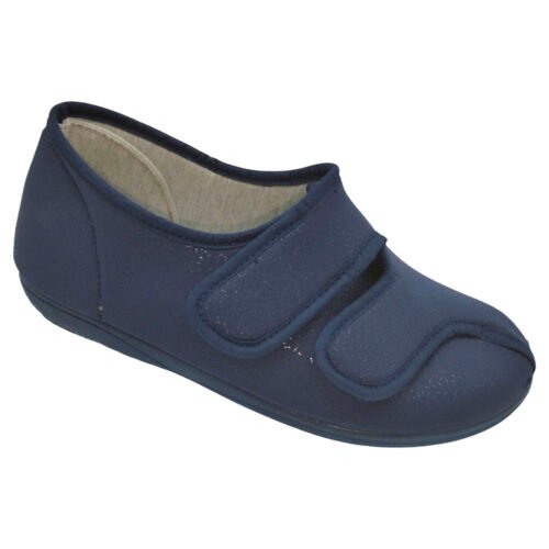 Zapatillas cerradas Terapéuticas señora con velcros y abertura especial hasta la punta Ortho Soluciones 35 a 41 Marino 900