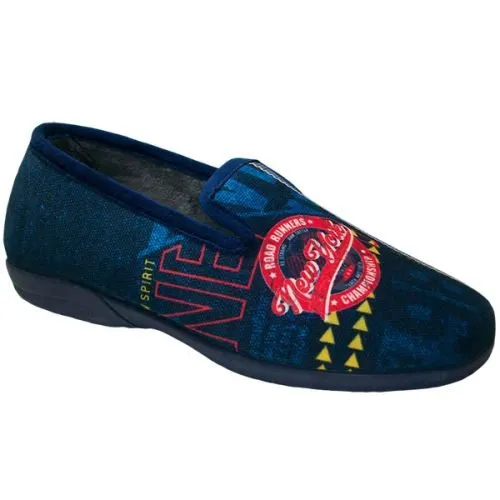 Zapatilla caballero cerrada con piso de goma Segura® 39/45 Marino 932-4612