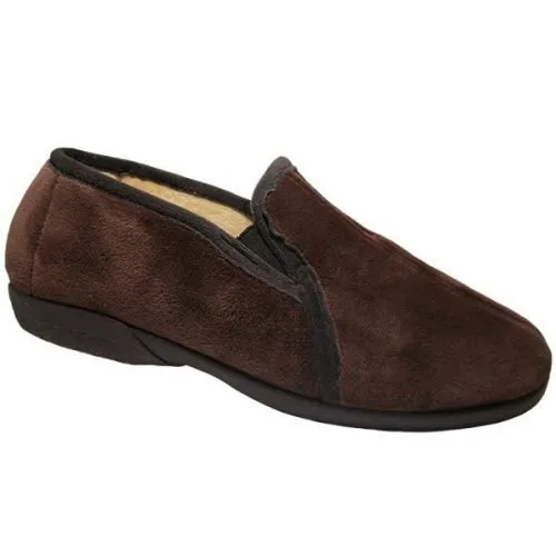 Zapatilla caballero suapel con elásticos y piso de goma Segura® 39/45 Marrón 934-3825