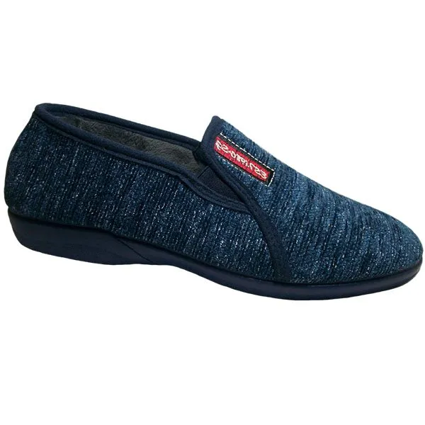 Zapatilla caballero cerrada con elásticos y  con piso de goma Segura® 39/45 Burdeos 40/44 Marino 934-4600 - Imagen 3