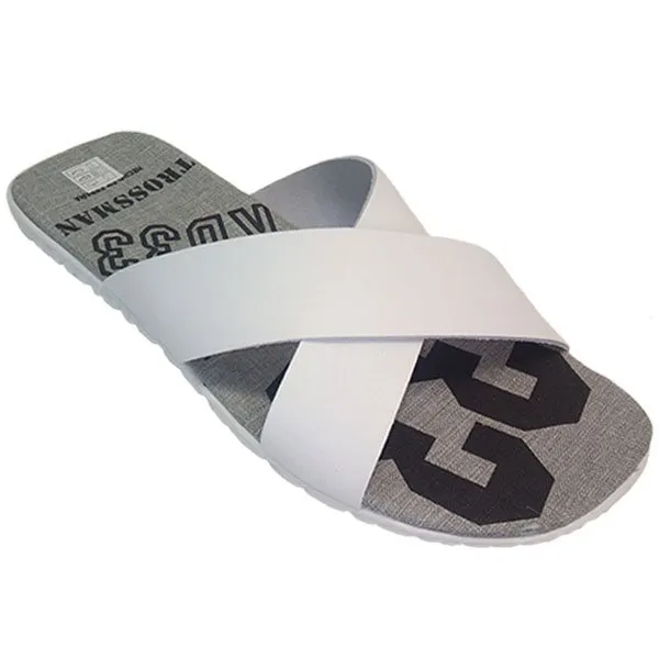 Sandalias Cómodas Piel Hombre TROSSMAN® España 39/45 Blanco y Negro 959 - Imagen 3