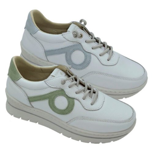 Deportivas Plumaflex® en Piel Auténtica Mujer | Diseño Urbano — Deportivos con piso de cuña (Mod. A40043) · Mayorista