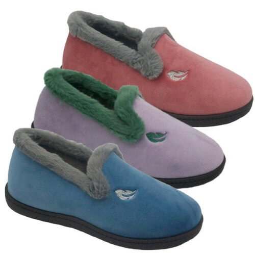 Zapatilla cerrada de chica con pelo largo PlumaFlex 35 a 42 Jeans Lila Maquillaje R12041X