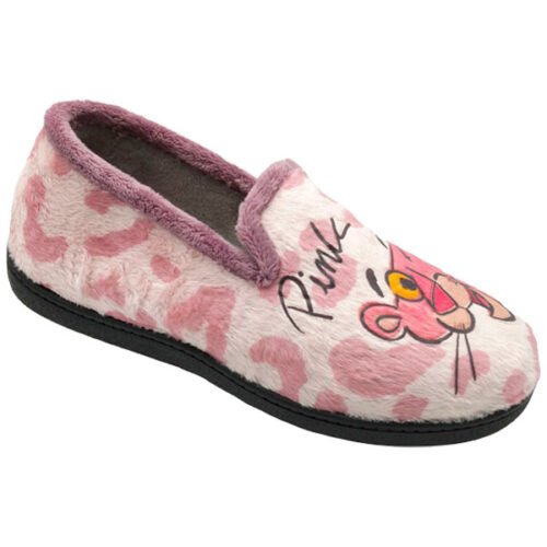 Zapatillas cerradas señora Pantera copete fantasía Plumaflex 35 a 42 Rosa R12043