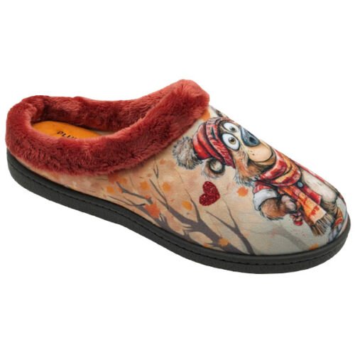 Zapatillas semidescalzas señora Osos fantasia Plumaflex 35 a 42 Teja R122135