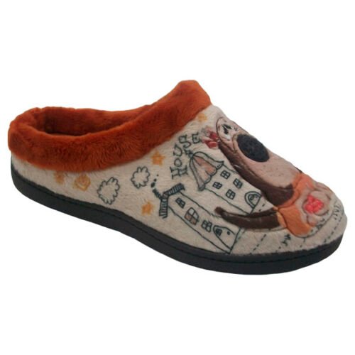Zapatillas de chica Semidescalzas Perro Plumaflex 35 a 42 Naranja R12281