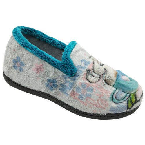 Zapatillas cerradas señora Taza Te copete fantasia Plumaflex 35 a 42 Aguamarina R12282