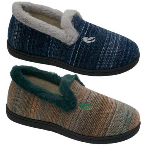 Zapatilla cerrada de chica con pelo largo PlumaFlex 35 a 42 Marino Verde R12285X