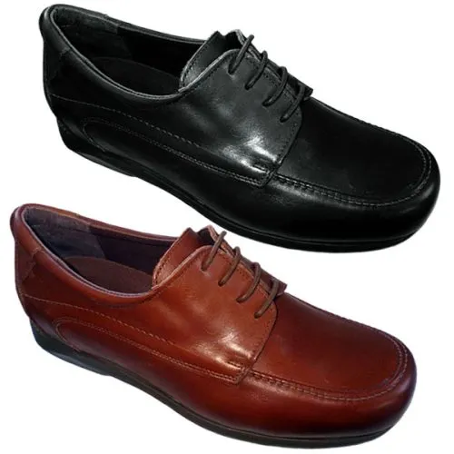 ZAPATOS ancho hombre piel ORTHO SOLUCIONES® Mayorista 39/46 Negro y Marrón XL214
