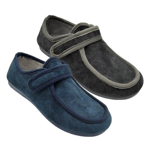 Zapatillas Terapéuticas Hombre Ortho Soluciones con Velcro Invierno – Marino (Mod. 1900)
