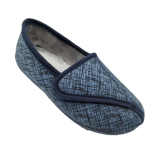 Zapatillas Terapéuticas Mujer Ortho Soluciones con Velcro Invierno – Marino (Mod. 1970)
